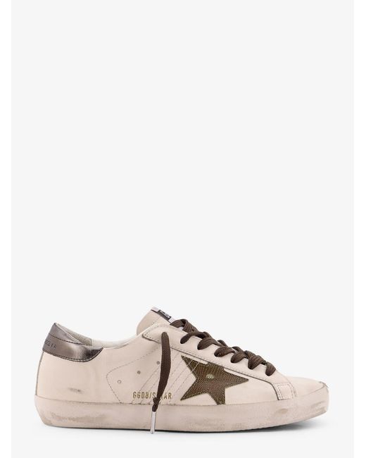 Golden Goose Deluxe Brand White Super-Star Classic With List Low-Top Leather Sneakers With Used Effect for men