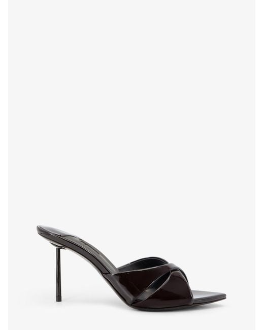 Le Silla Brown Shirley Patent Leather Sandals
