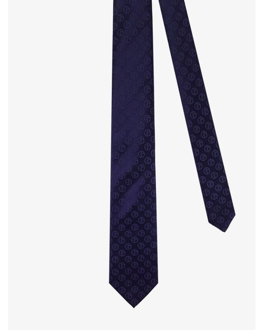 Giorgio Armani Blue Silk Tie for men