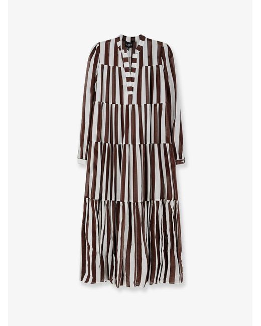 Lavi White Speronella Striped Cotton Dress