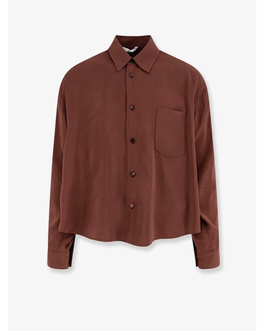 Hevò Brown Arpinova Modal Blend Shirt for men