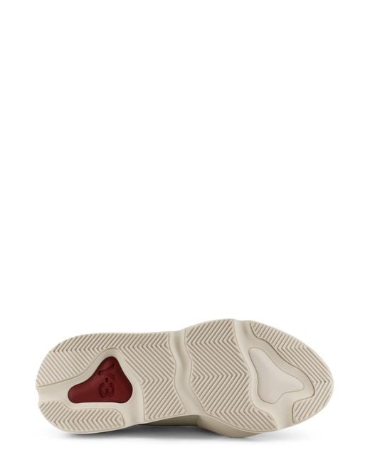 Y-3 White Y-3 Kaiwa Leather And Neoprene Sneakers for men