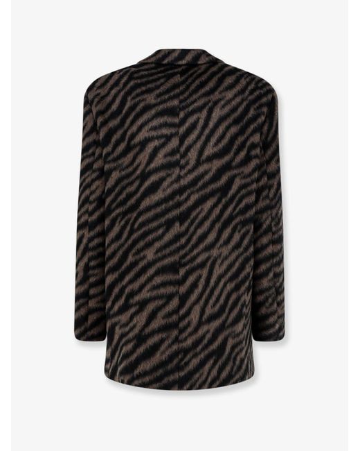 Alysi Black Jungle Maxi Blazer