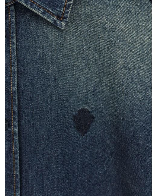 Gucci Blue Certified Washed Cotton Denim Shirt for men