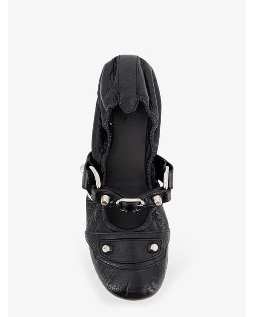 Balenciaga White City Flat L005 Leather Ballerinas
