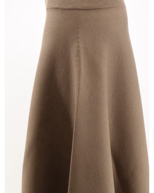 Nude Natural Knitted Long Skirt