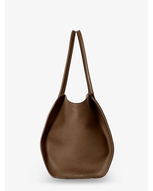 The Row Brown Marlo 14 Leather Shoulder Bag