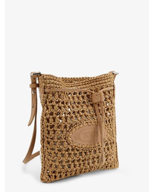 Tod's Brown Bucket Bag Raffia