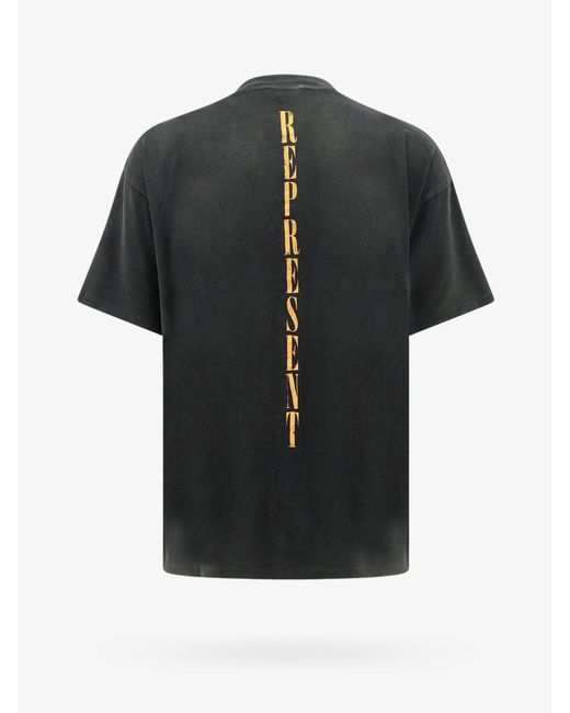 T-shirt in cotone con stampa Reborn di Represent in Black da Uomo