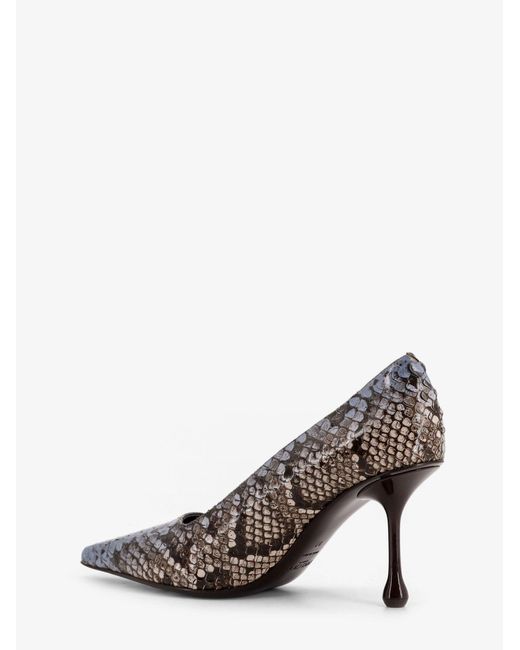 Jimmy Choo Brown Ixia 80 Leather Pumps