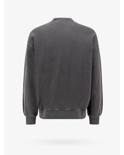 Carhartt Gray Cotton Sweatshirt With Washed Out Effect for men