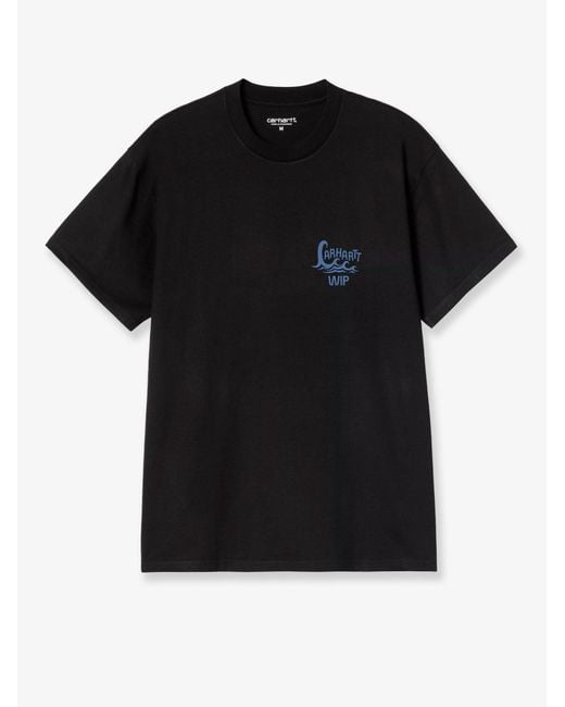 Carhartt Black S/S Waves Cotton T-Shirt for men
