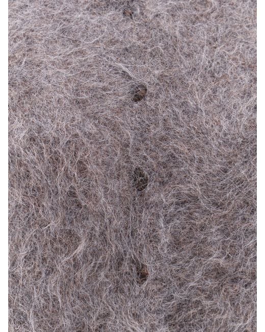 Alysi Brown Alpaca Blend Cardigan