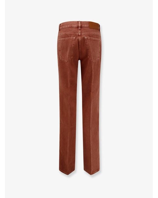 Chloé Brown Colored Denim Trousers