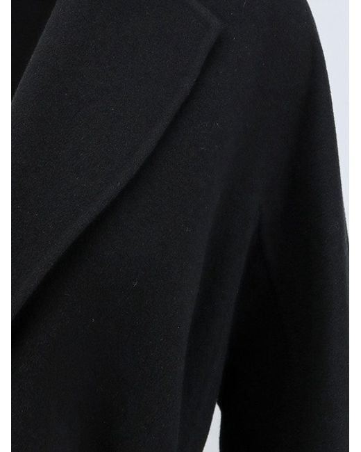 Max Mara Black Arona Virgin Wool Coat