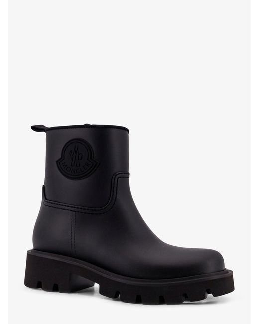 Moncler Black Kickstream Rubber Rainboots