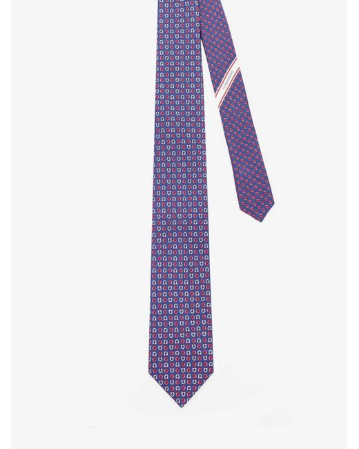 Ferragamo Purple Silk Tie for men