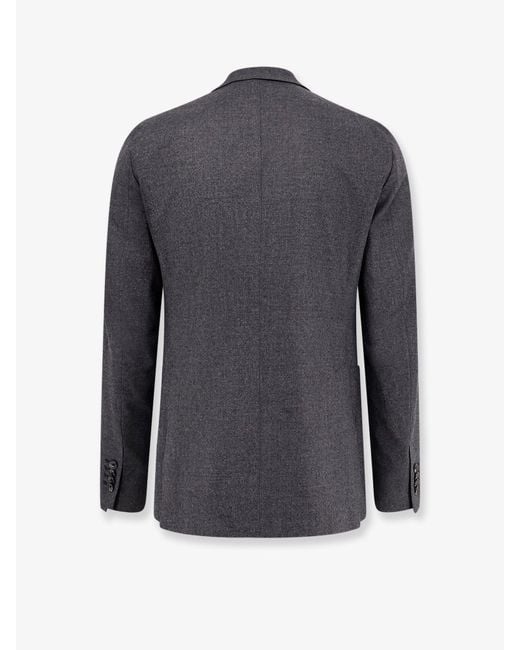Tagliatore Gray Single-Breasted Virgin Wool Blazer for men