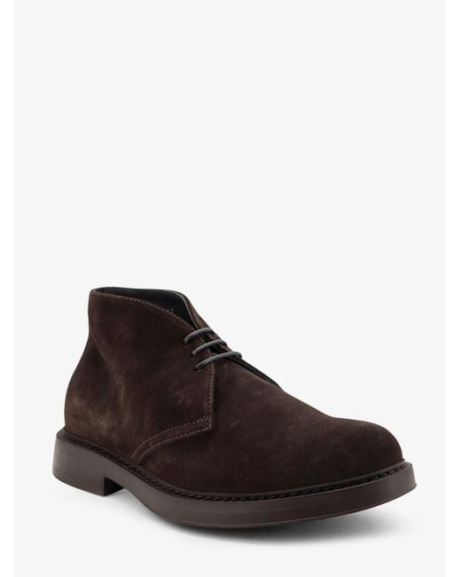 Doucal's White Suede Lace-Up for men