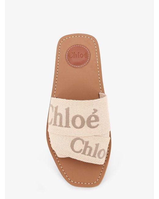 Chloé Multicolor Woody Linen Sandals