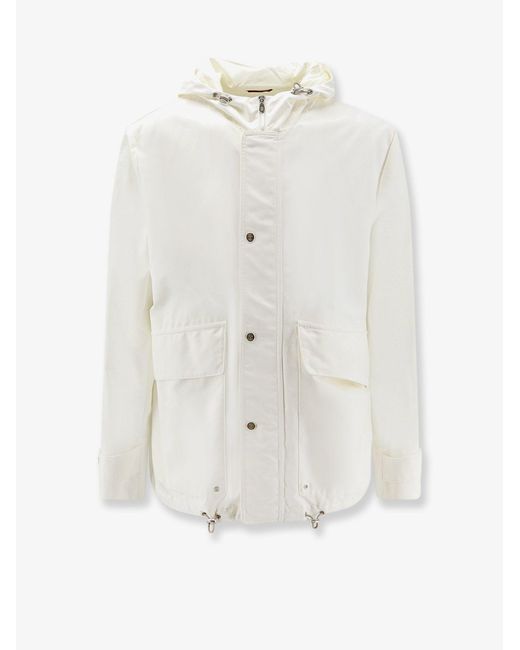 Brunello Cucinelli White Cotton And Nylon Blend Jacket for men
