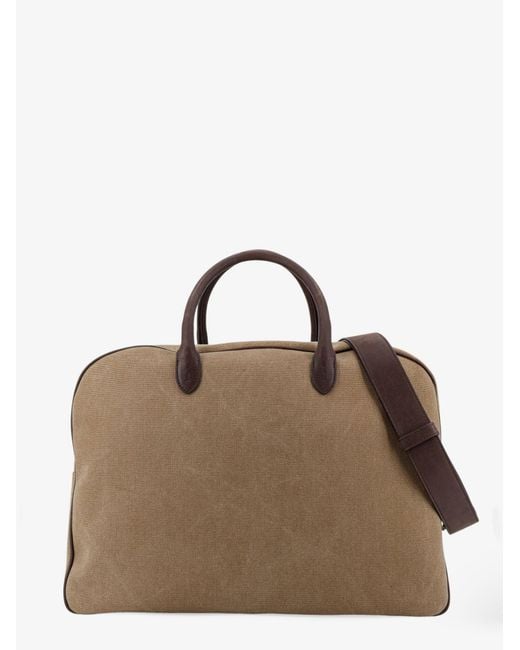 Orciani Brown Jones Suede Travel Bag for men