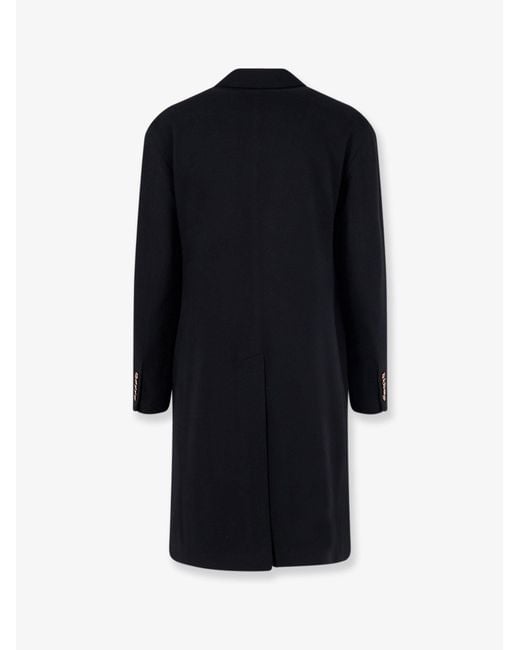 Tagliatore Black Unlined Virgin Wool And Cashmere Coat for men
