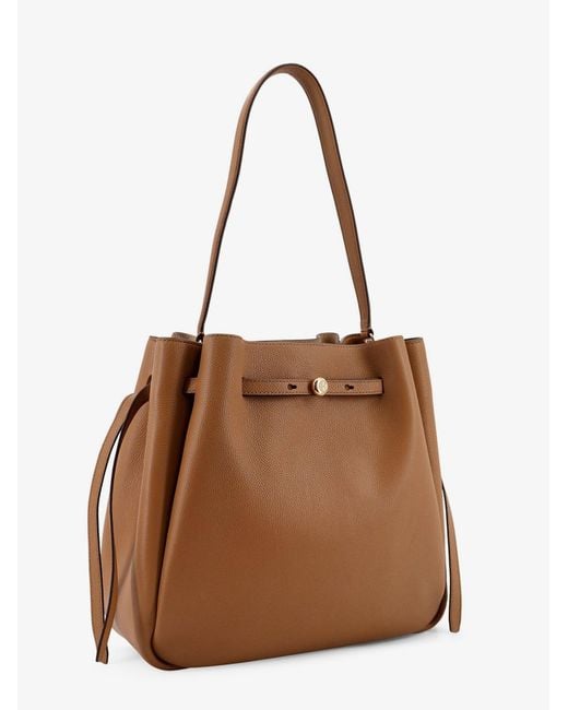 Tory Burch Brown Romy Leather Shoulder Bag