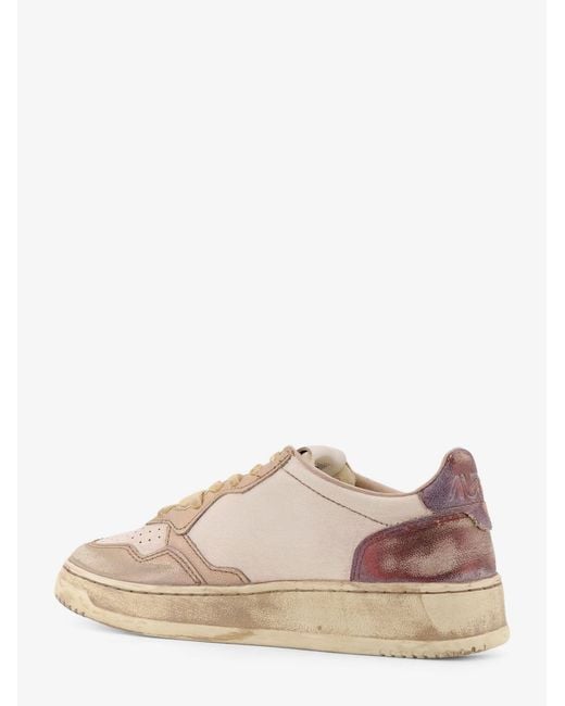 Autry Natural Super Vintage Low-Top Leather Sneakers