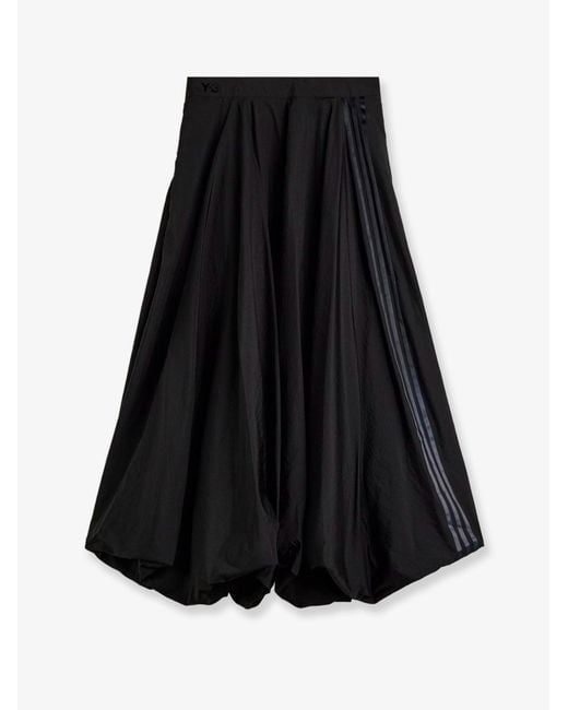 Y-3 Black Balloon Long Skirt