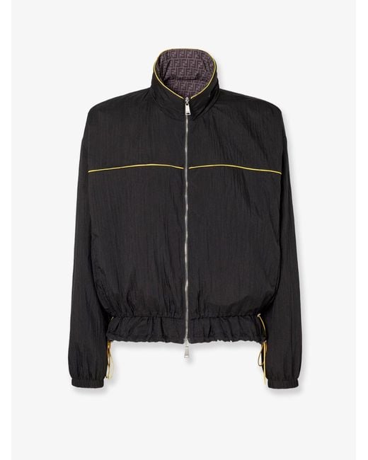 Fendi Black Reversible Nylon Jacket for men