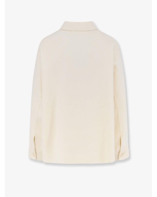 Aspesi White Wool Jacket With Buttons