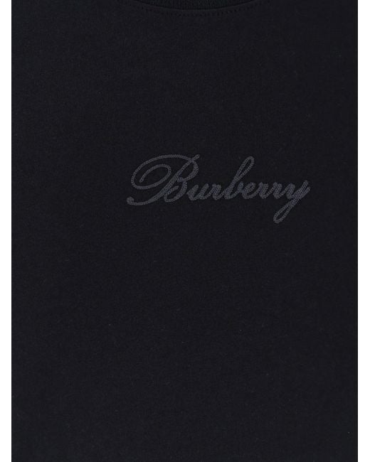 Burberry Black Organic Cotton T-Shirt for men