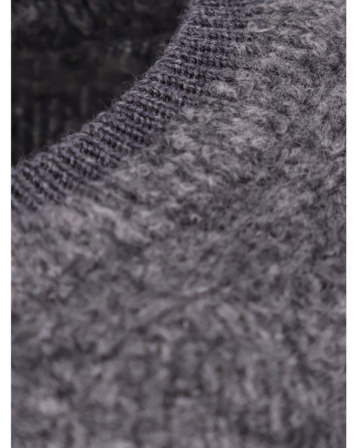 Alpha Studio Gray Wool Blend Sweater for men