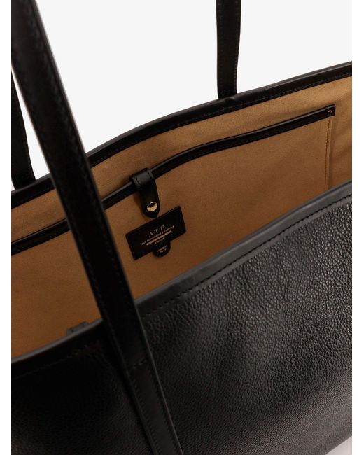 Atp Atelier Black Eraclea Leather Shoulder Bag