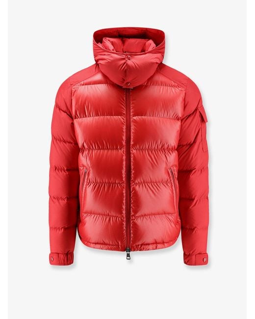 Moncler Red Maya Recycled Polyester Down Jacket for men
