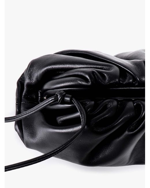 Bottega Veneta Black Leather Unlined Shoulder Bags