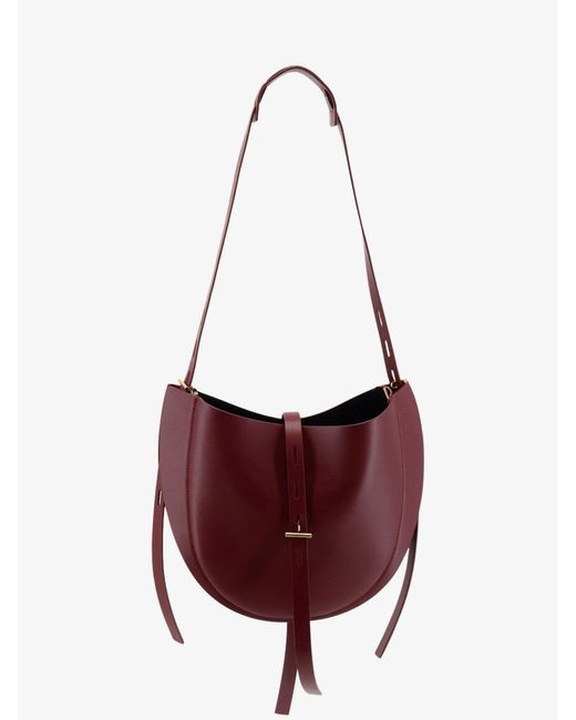 MINOBOSSI Red Lizzie Leather Crossbody Bag