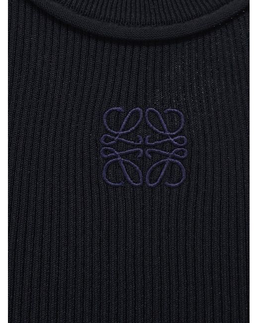 Loewe Black Anagram Viscose Tank Top