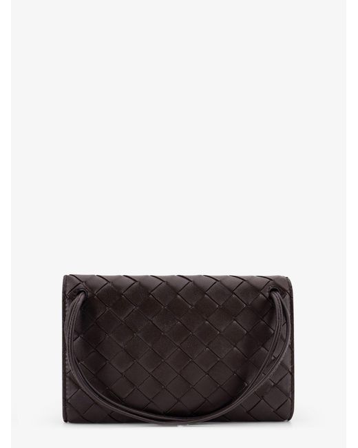 Bottega Veneta Gray Andiamo Crossbody Bag With Intrecciato Pattern