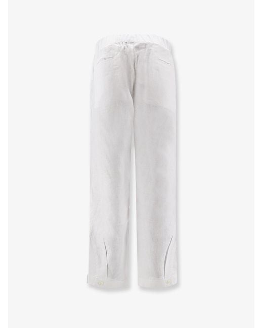 Y-81 White Linen Trousers for men