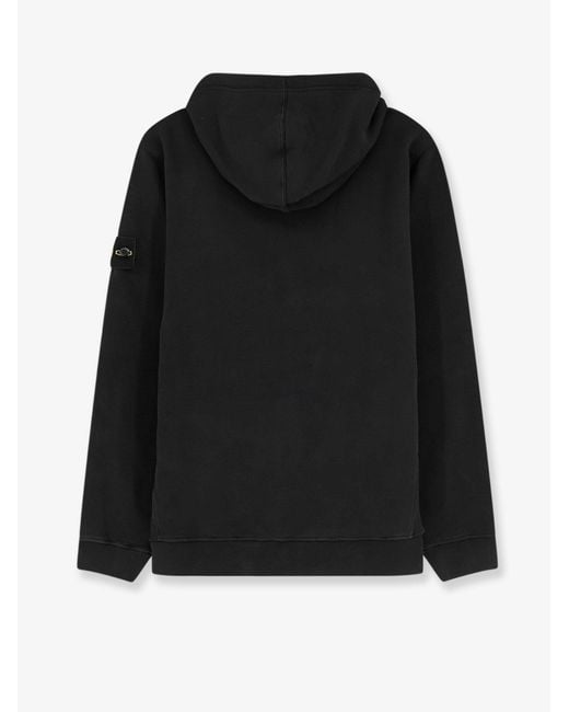 Stone Island Black Organic Cotton Sweatshirt for men