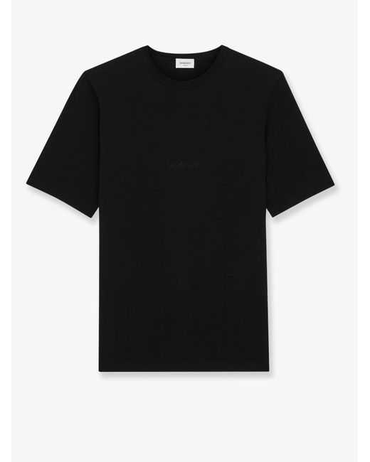 Saint Laurent Black Cotton T-Shirt for men
