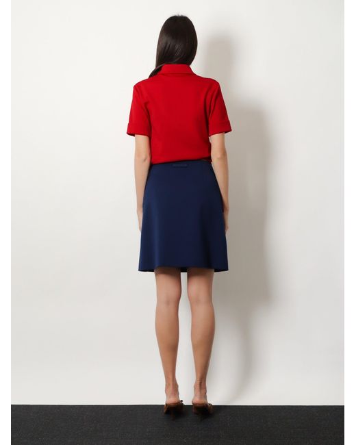 Miu Miu Blue Skirt With Pleats