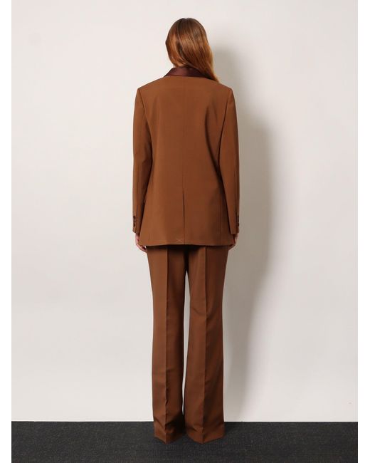 Wool And Mohair Trousers-Donna di Fendi in Brown