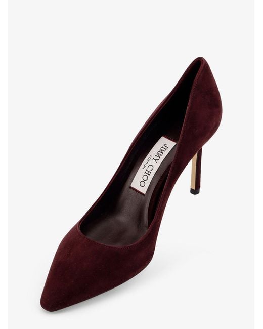Jimmy Choo Brown Romy 85 Suede Pumps