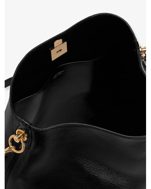 Dolce & Gabbana Black Vittoria Leather Crossbody Bag
