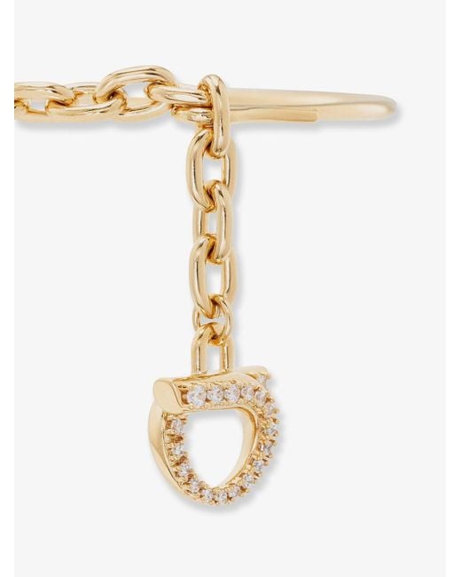 Ferragamo White Brass Bracelet With Gancini Detail