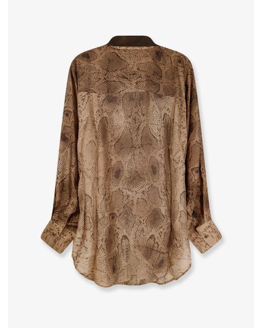 Mes Demoiselles Brown Silk Shirt