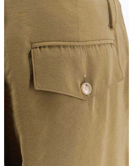 Alysi Natural Modal Trousers With Drawstring Detail